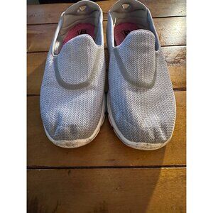 Skechers Womens Go Walk Slip-On Shoes Gray Size 8